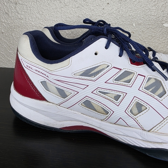 ASICS Men's GEL-RENMA Pickleball Sneaker Standard White Burgundy Size 13 F961123 - Picture 7 of 16